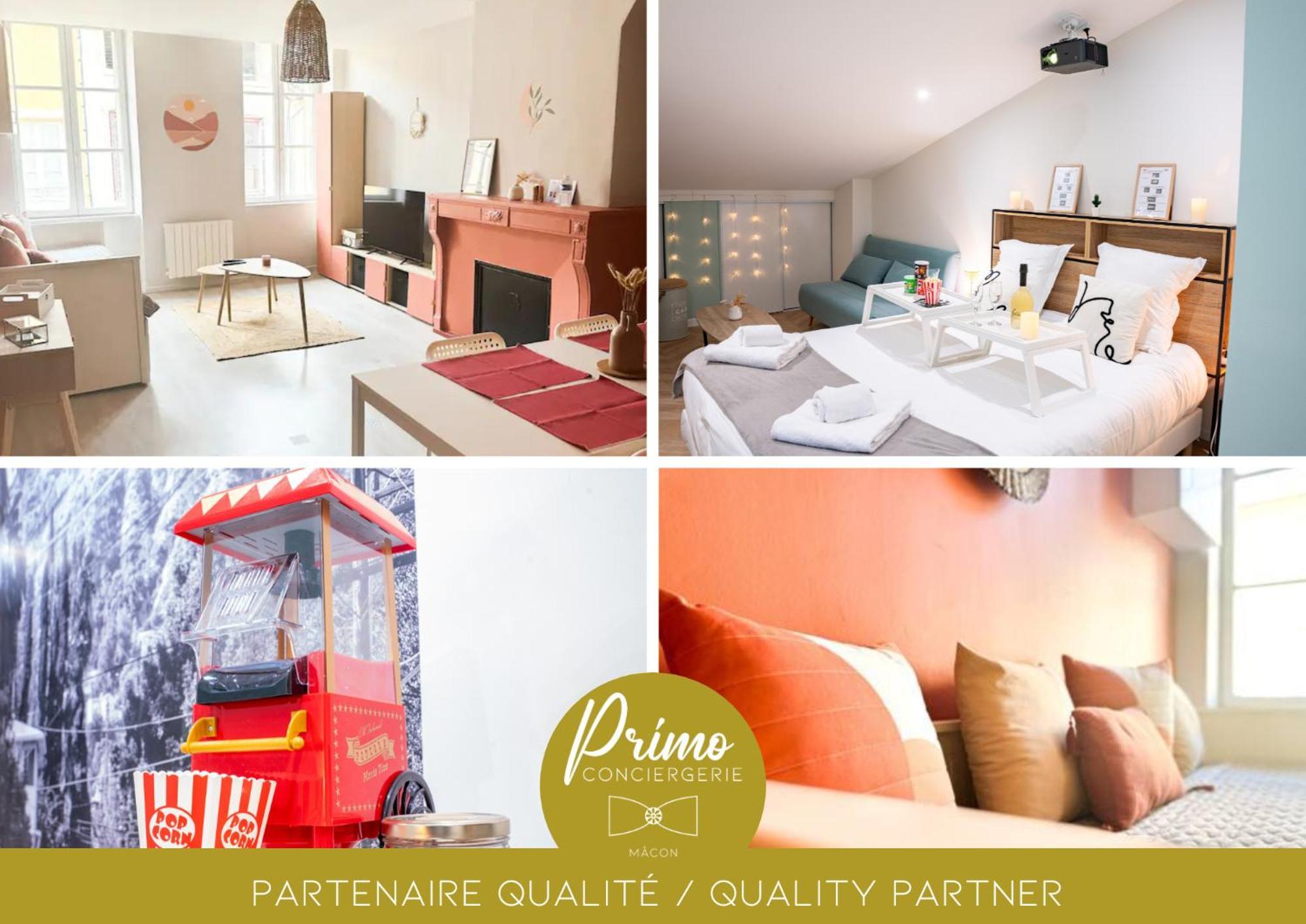 Food And Chill - Deux Appartements Hypercentre - 1 Theme Cinema - By Primo C0Nciergerie Tournus Bagian luar foto